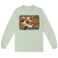 Matcha distressed leopard cowhide background Long Sleeve Tee - Jasminsmagicworld