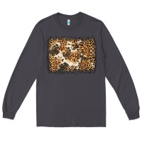 Smoke distressed leopard cowhide background Long Sleeve Tee - Jasminsmagicworld