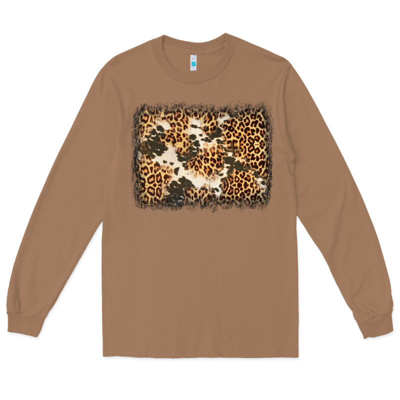 Distressed Leopard Cowhide Background Long Sleeve Tee by Jasminsmagicworld | Teevron