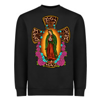 Black our lady of guadalupe cross Heavyweight Sweatshirt - JahusDesignShop