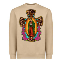 Mushroom our lady of guadalupe cross Heavyweight Sweatshirt - JahusDesignShop