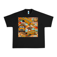Black fall school bus seamless pattern Urban Heavy Tee - BundleAndBundleShop
