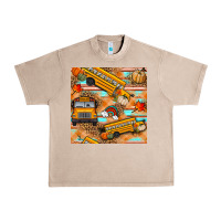 French Oak fall school bus seamless pattern Urban Heavy Tee - BundleAndBundleShop
