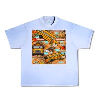 Grape Ice fall school bus seamless pattern Urban Heavy Tee - BundleAndBundleShop