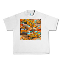Lunar Rock fall school bus seamless pattern Urban Heavy Tee - BundleAndBundleShop