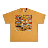 Peanut Butter fall school bus seamless pattern Urban Heavy Tee - BundleAndBundleShop