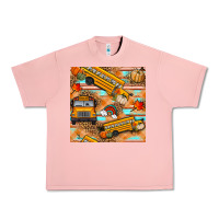 Salmon fall school bus seamless pattern Urban Heavy Tee - BundleAndBundleShop