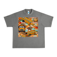 Tornado fall school bus seamless pattern Urban Heavy Tee - BundleAndBundleShop