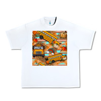 White fall school bus seamless pattern Urban Heavy Tee - BundleAndBundleShop