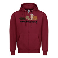 Burgundy winter basics stanley Zipper Hoodie - MaliasSmallBusiness