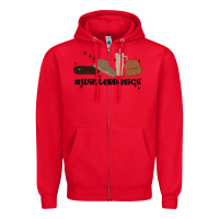 Red winter basics stanley Zipper Hoodie - MaliasSmallBusiness