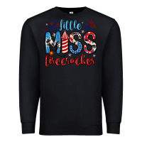 Black little miss firecracker 4th of july Premium Sweatshirt - Artiststas