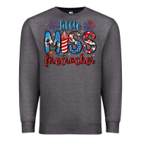 Charcoal Heather little miss firecracker 4th of july Premium Sweatshirt - Artiststas