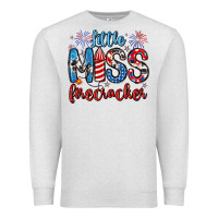 Oatmeal Heather little miss firecracker 4th of july Premium Sweatshirt - Artiststas