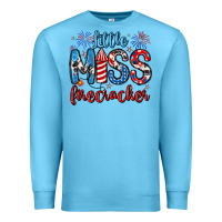 Ocean Blue little miss firecracker 4th of july Premium Sweatshirt - Artiststas