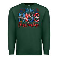Sports Green little miss firecracker 4th of july Premium Sweatshirt - Artiststas