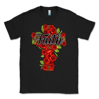 Black faith floral cross Classic Tee - NancyCooperArtShop