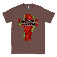 Chestnut faith floral cross Classic Tee - NancyCooperArtShop