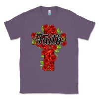 Lavender faith floral cross Classic Tee - NancyCooperArtShop