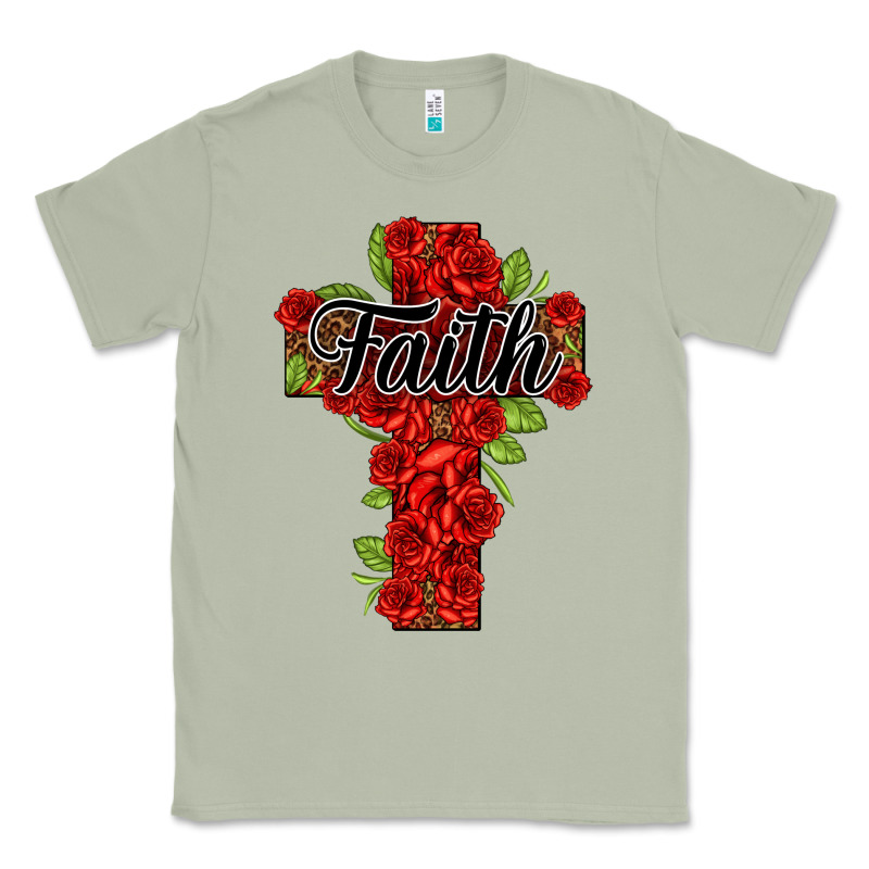 Faith Floral Cross Classic Tee by NancyCooperArtShop | Teevron