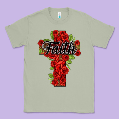 Faith Floral Cross Classic Tee Designed By Nancycooperartshop
