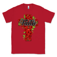 Red faith floral cross Classic Tee - NancyCooperArtShop