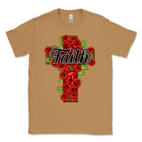 Toasted Coconut faith floral cross Classic Tee - NancyCooperArtShop