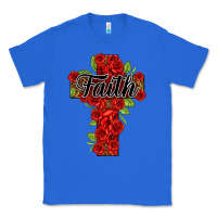 True Royal faith floral cross Classic Tee - NancyCooperArtShop