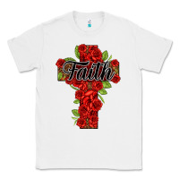 White faith floral cross Classic Tee - NancyCooperArtShop