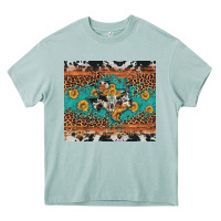 Arona bull skull texas map sunflower leopard cowhide Heavy Core Tee - Artiststas