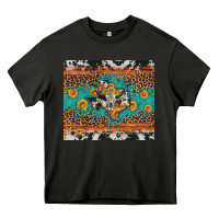 Asphalt bull skull texas map sunflower leopard cowhide Heavy Core Tee - Artiststas