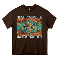 Chocolate Brown bull skull texas map sunflower leopard cowhide Heavy Core Tee - Artiststas