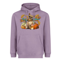 Lavender Hello Autumn With Chihuahua Dog Heavyweight Hoodie - LillyAllenDesigns