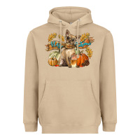 Mushroom Hello Autumn With Chihuahua Dog Heavyweight Hoodie - LillyAllenDesigns