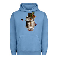 Pigment Pebble Blue snowman gnome Urban Hoodie - CowGirlArtShop