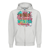 Dove Grey she works willingly with her hands Zipper Hoodie - NancyCooperArtShop