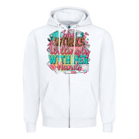 White she works willingly with her hands Zipper Hoodie - NancyCooperArtShop