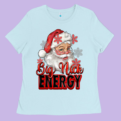 Ladies Tee big nick energy santa claus