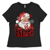 Black big nick energy santa claus Ladies Tee - RanaPortraitStore