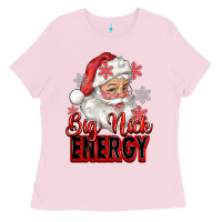Bubblegum Pink big nick energy santa claus Ladies Tee - RanaPortraitStore