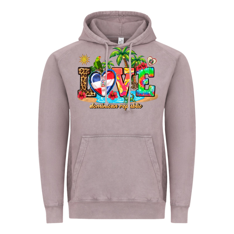 Love Dominican Republic Vintage Hoodie by AdoDesignShop | Teevron