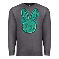 Charcoal Heather gemstone rabbit Premium Sweatshirt - Artiststas