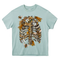 Arona Flower rib cage bees Heavy Core Tee - RanaPortraitStore