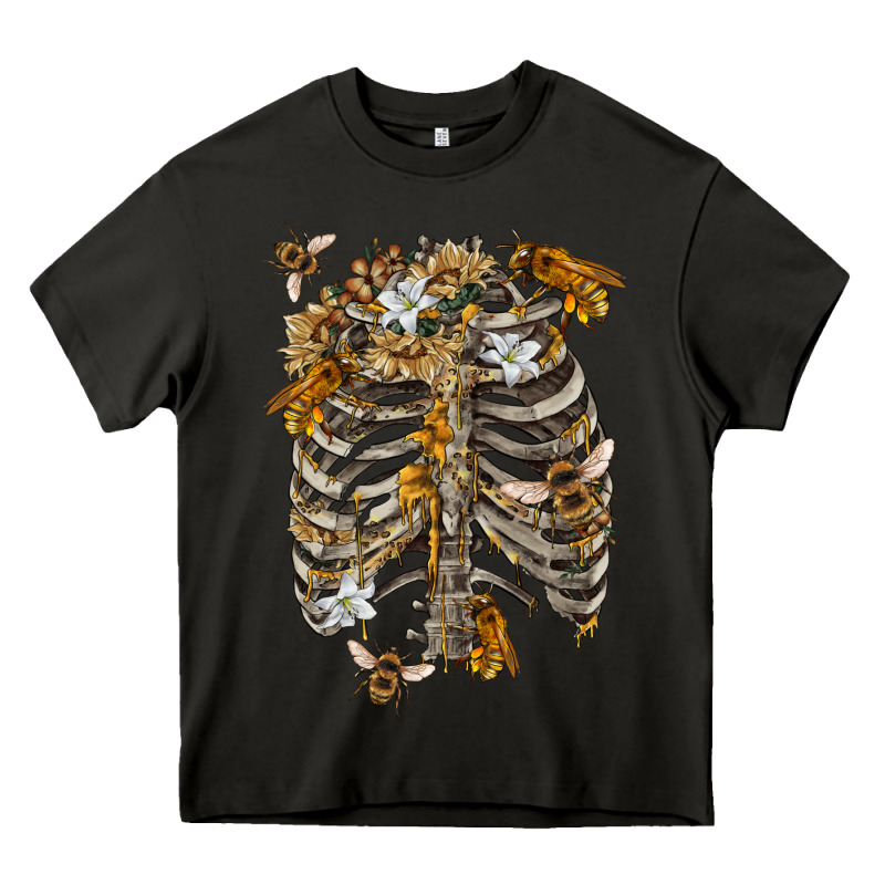 Flower Rib Cage Bees Heavy Core Tee by RanaPortraitStore | Teevron