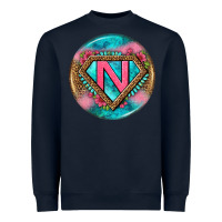 Navy nurse round earrings 4 Heavyweight Sweatshirt - BundleAndBundleShop