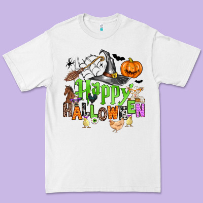 Happy Halloween Farm Animals Premium Tee Designed By Zillion Design Studio