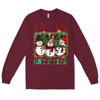 Burgundy chillin with my snowies Long Sleeve Tee - BarkalooDesign