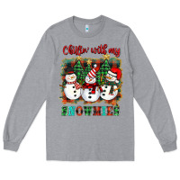 Heather Grey chillin with my snowies Long Sleeve Tee - BarkalooDesign