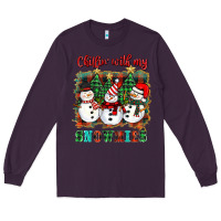 Plum chillin with my snowies Long Sleeve Tee - BarkalooDesign