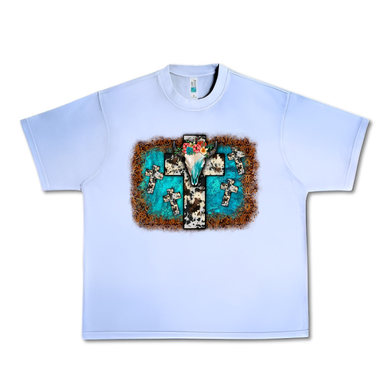Bull Skull Cross Backgraund Urban Heavy Tee by JahusDesignShop | Teevron